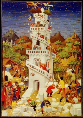 Torre de Babel. Bedford Master Book oh Hours. 1423.