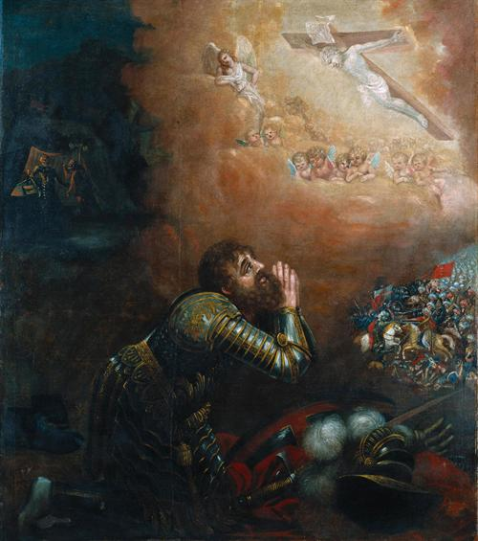 Frei Manuel dos Reis. Visão de D. Afonso Henriques na batalha de Ourique. 1665. Museu de Alberto Sampaio