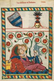 Codex Manesse, Herr Conrad von Altstetten, c1340, Zurich.