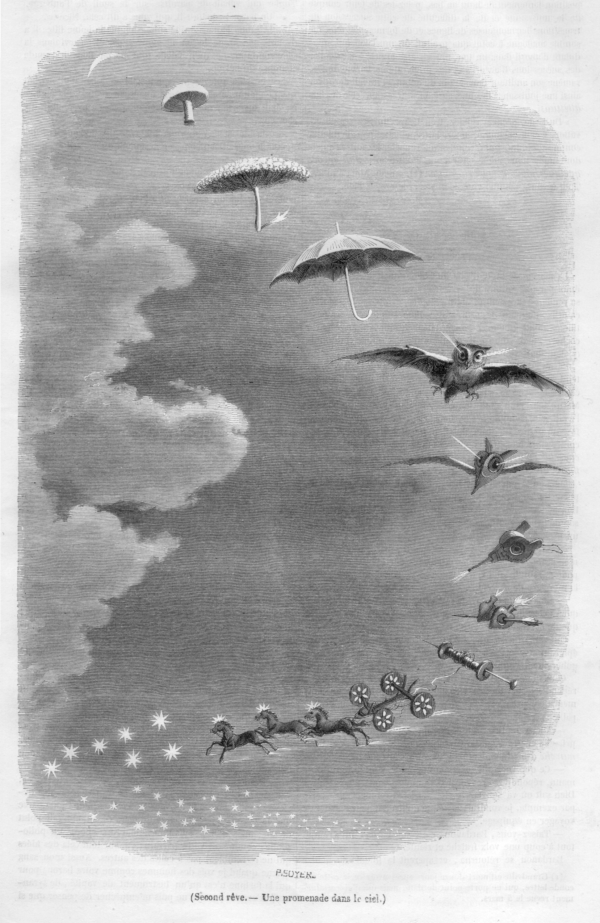 01. J. J. Grandville, Une promenade dans le ciel. Le Magasin pittoresque. 1847.