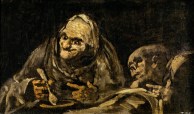 Goya. Dois velhos a comer sopa, 1819-1823