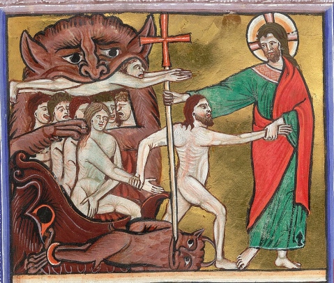 Harrowing of Hell. England, c 1240.